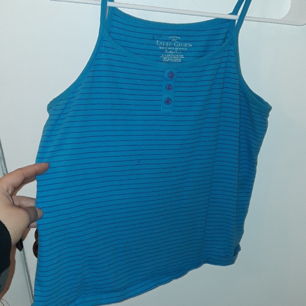 Blue crop top